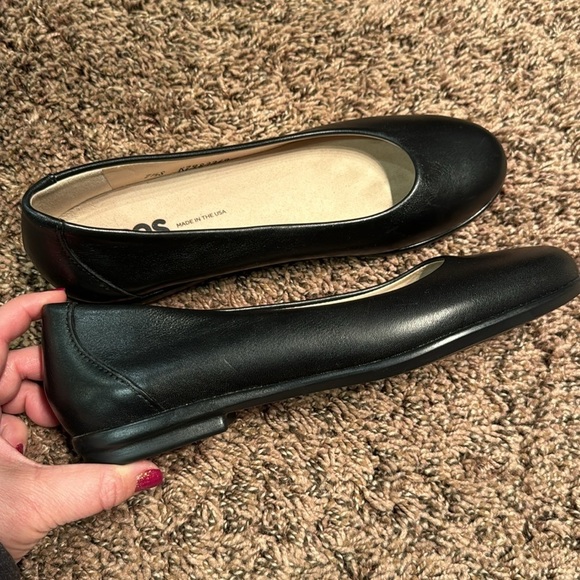SAS Black Leather Scenic Ballet Flats Size 7.5 S - Picture 6 of 11